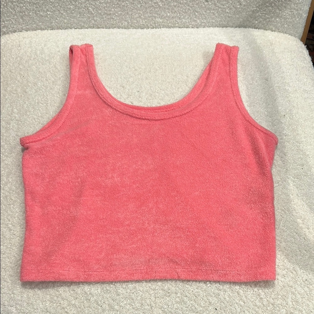 Hollister Pink Terry Tank Top sz Small